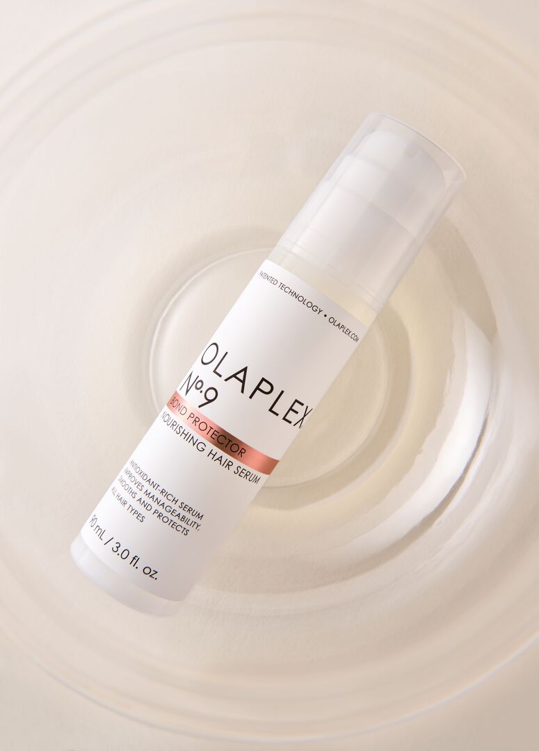 OLAPLEX No.9 on a white surface