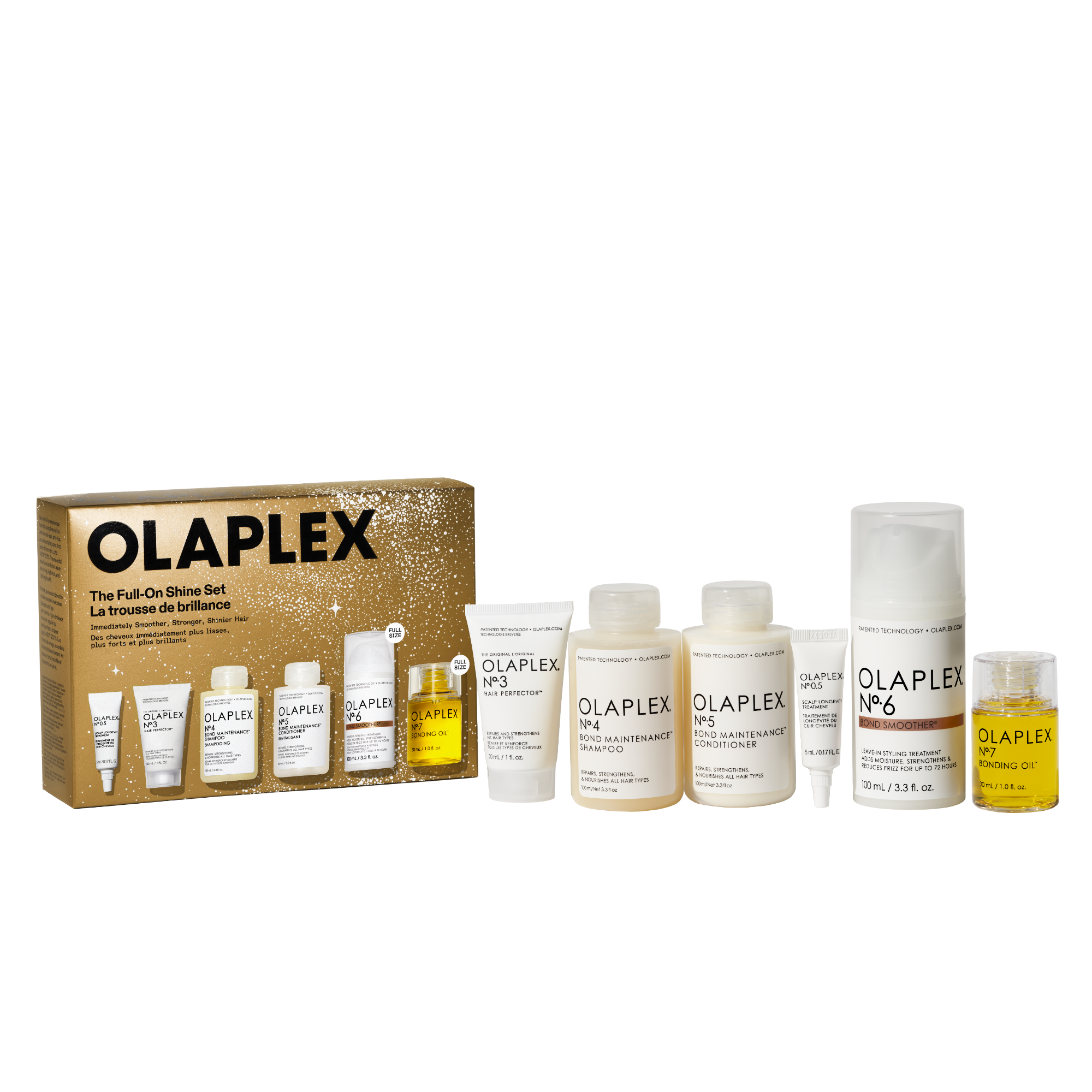 【使用少・美品】OLAPLEX 4点セット PRO EXCLUSIVE: The Full-On Shine Shiny Hair Products Set
