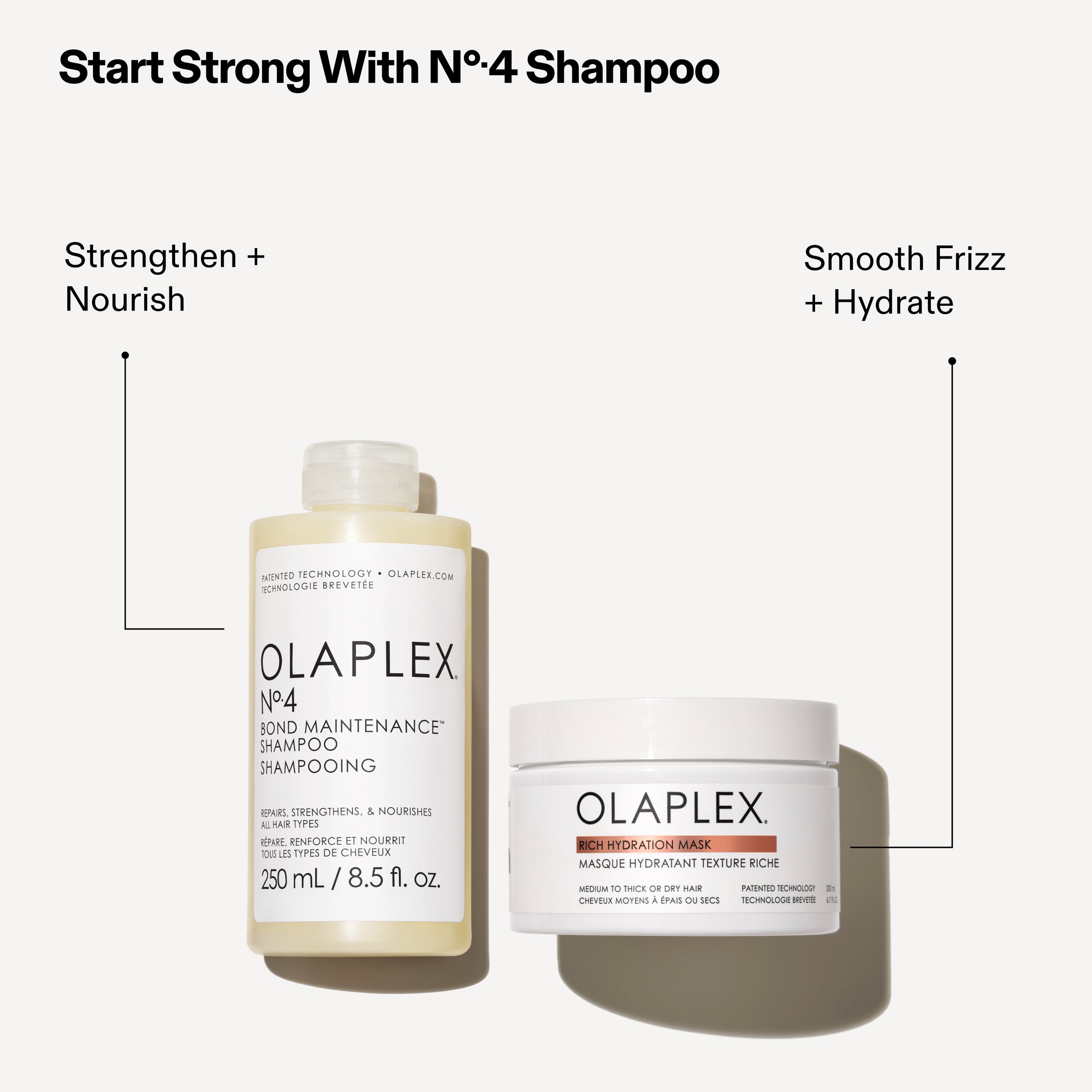 Start Strong With N°.4 Shampoo

Strengthen +
Nourish

Smooth Frizz
+ Hydrate