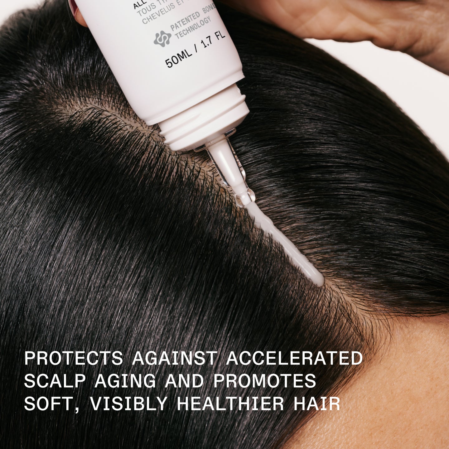 PROTECTS AGAINST ACCELERATED SCALP AGING AND PROMOJES SOFT, VISIBLY HEALTHIER HAIR