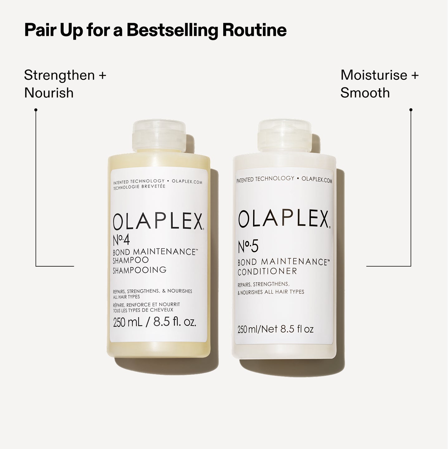 Pair Up for a Bestselling Routine

No. 4: Strengthen + Nourish
No. 5: Moisturise + Smooth
