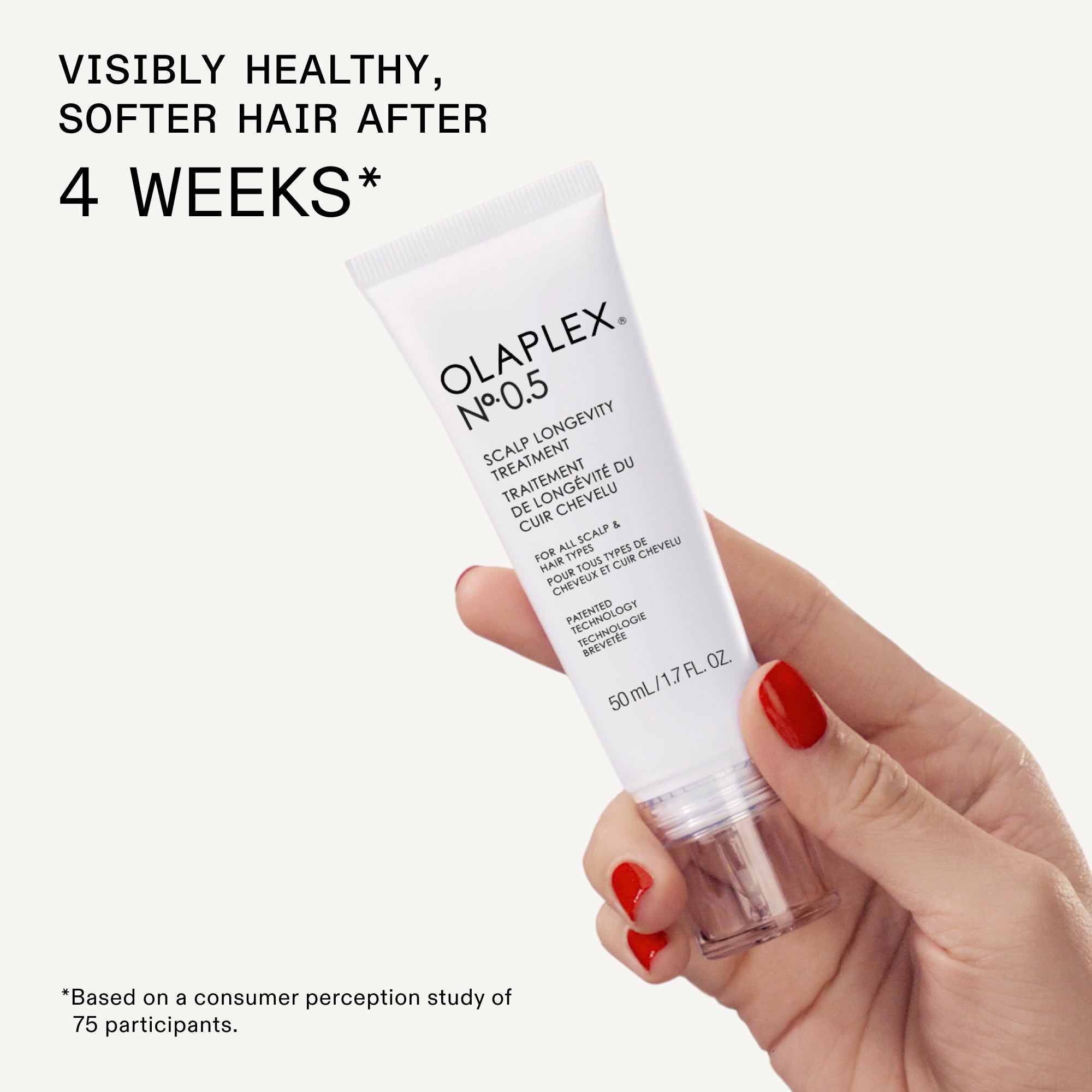 VISIBLY HEALTHY, SOFTER HAIR AFTER 4 WEEKS*

OLAPLEX. Nº 0.5 SCALP LONGEVITY TREATMENT